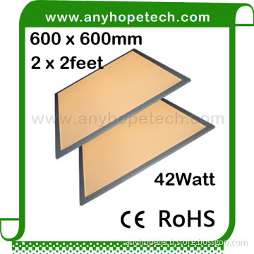 3600lm CRI>80 42W square 600x600mm led panel light with CE RoHS